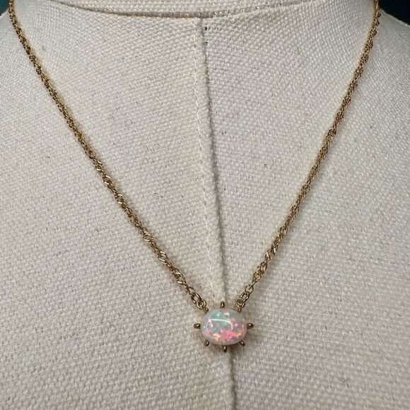 Free People Postcard Necklace & Press-On Patch Set 14k Gold Plated Semi-Precious - Picture 6 of 10